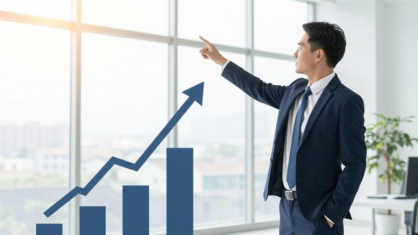 Financial consultant guiding towards a bright future.